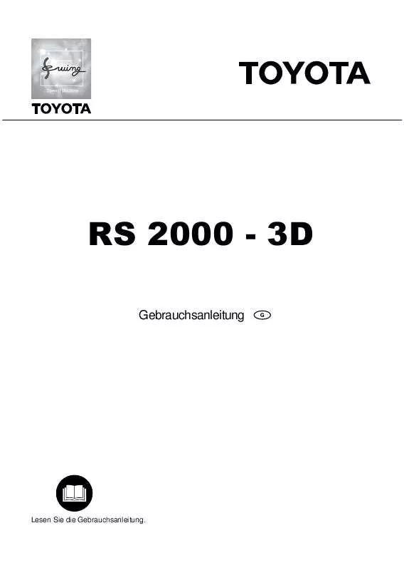 Mode d'emploi TOYOTA RS 2000-3D