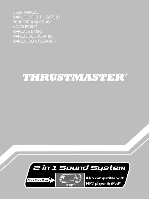 Mode d'emploi TRUSTMASTER 2IN1 SOUND SYSTEM
