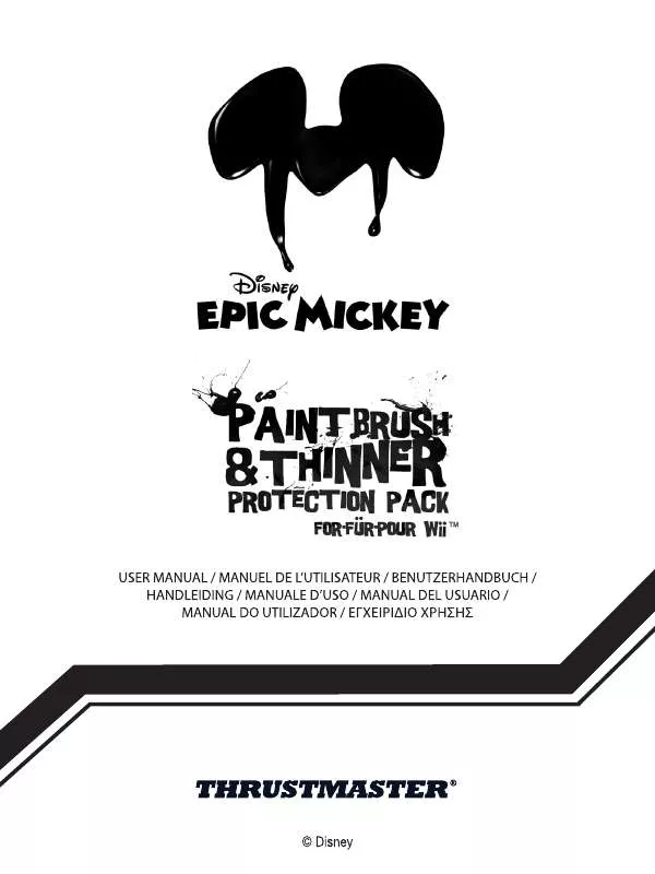 Mode d'emploi TRUSTMASTER EPIC MICKEY PAINTBRUSH AND THINNER PROTECTION PACK