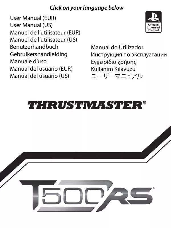Mode d'emploi TRUSTMASTER T500 RS