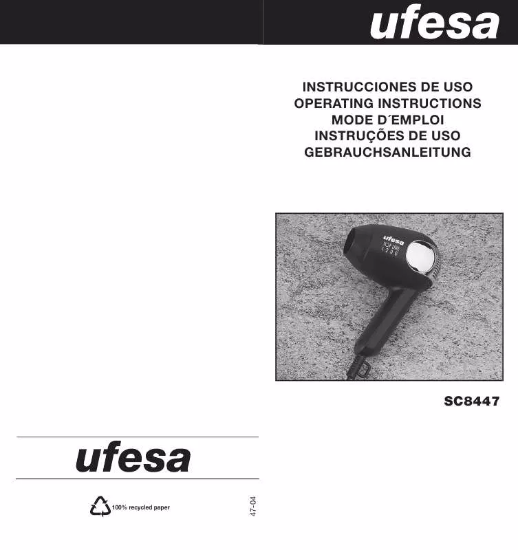 Mode d'emploi UFESA SC8447