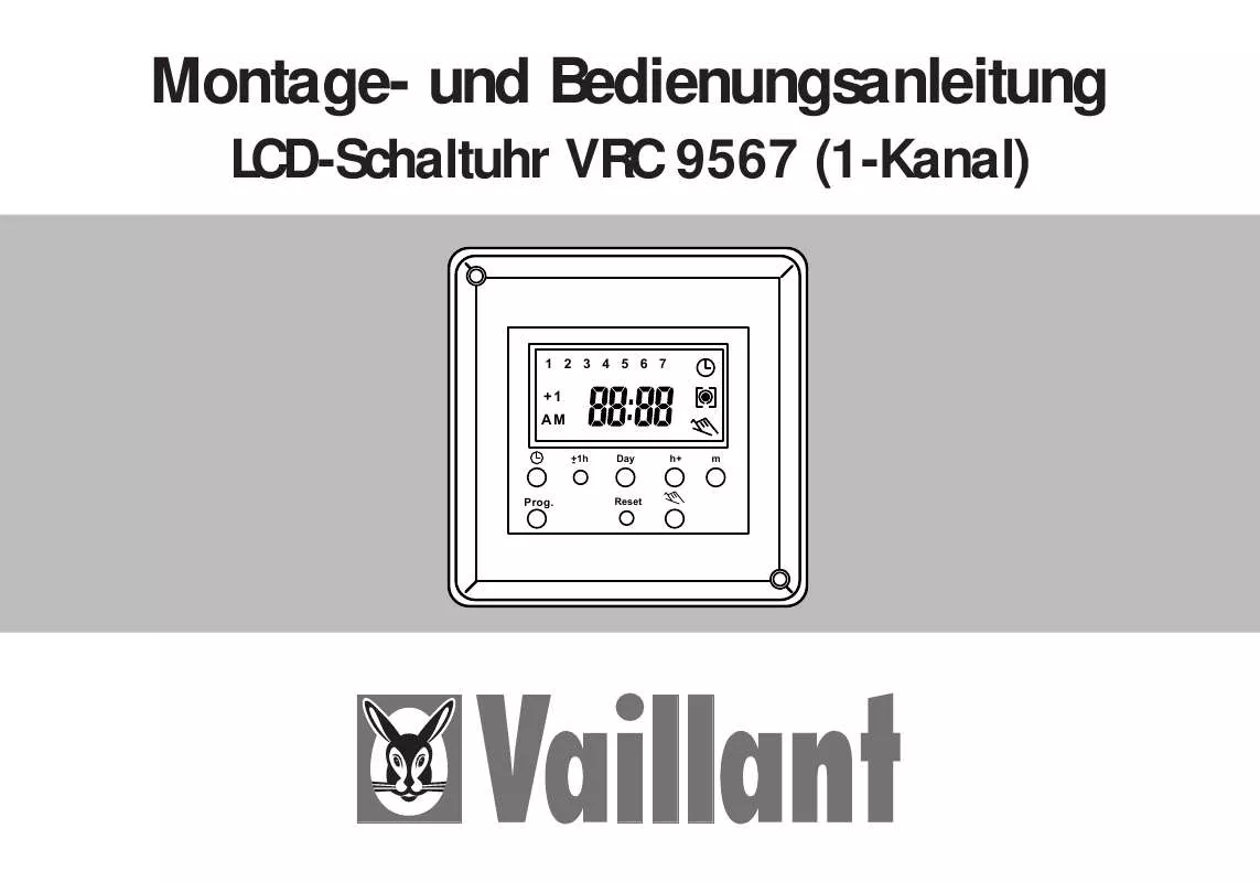 Mode d'emploi VAILLANT LCD-SCHALTUHR VRC 9567