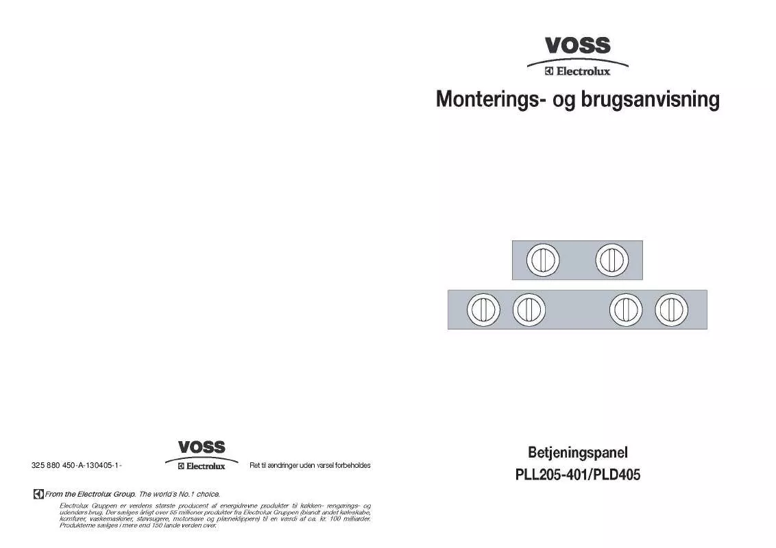 Mode d'emploi VOSS PLD405-1