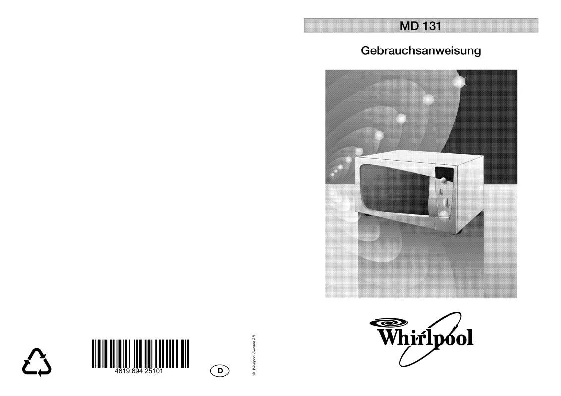 Mode d'emploi WHIRLPOOL MD 131 / ALUMINIUM
