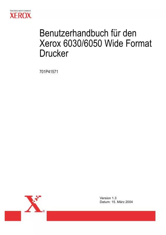 Mode d'emploi XEROX 6030