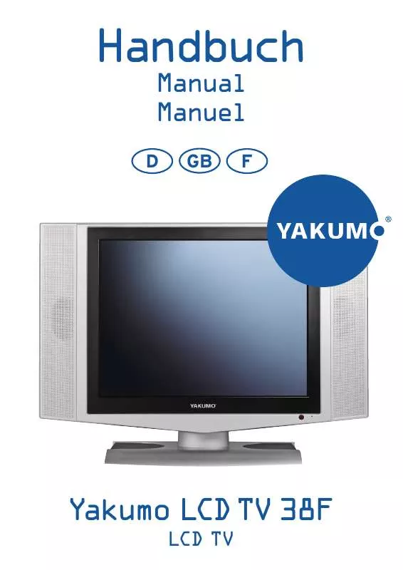 Mode d'emploi YAKUMO LCD TV 38F