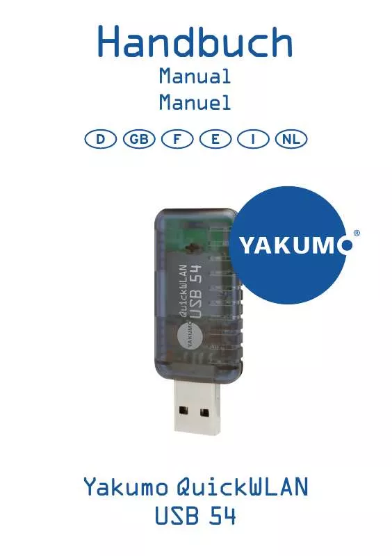 Mode d'emploi YAKUMO QUICKWLAN USB 54