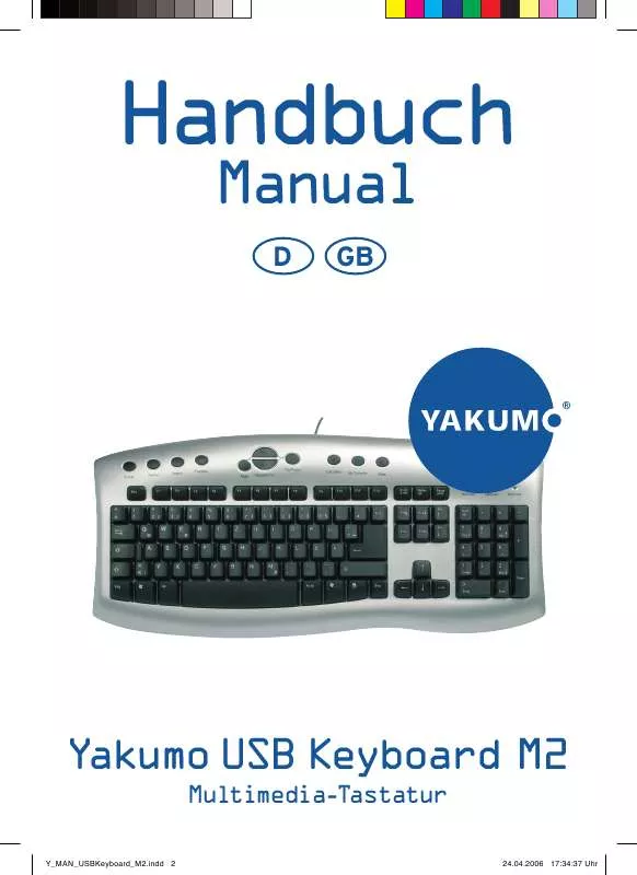Mode d'emploi YAKUMO USB KEYBOARD M2