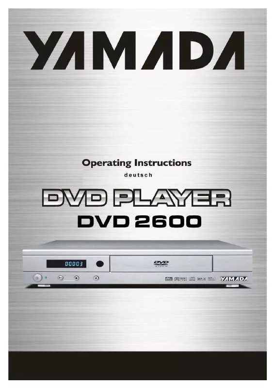 Mode d'emploi YAMADA DVD-2600