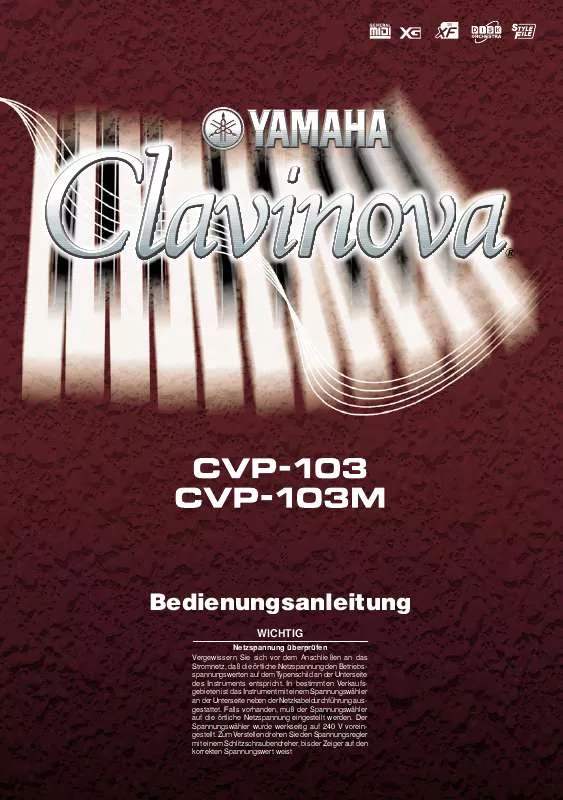Mode d'emploi YAMAHA CVP-103