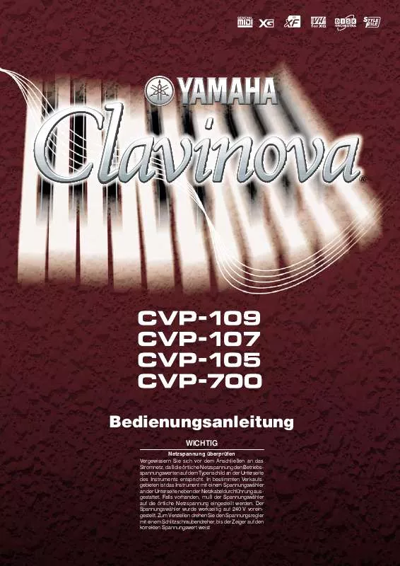 Mode d'emploi YAMAHA CVP-109-107-105-700