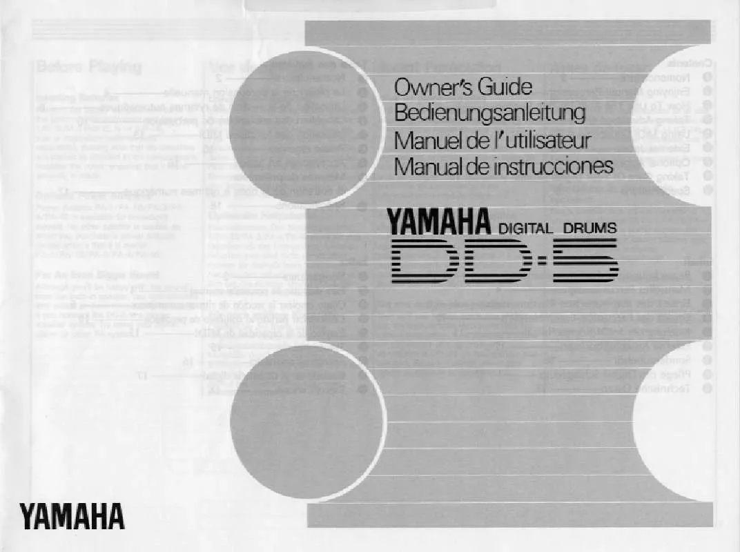 Mode d'emploi YAMAHA DD-5