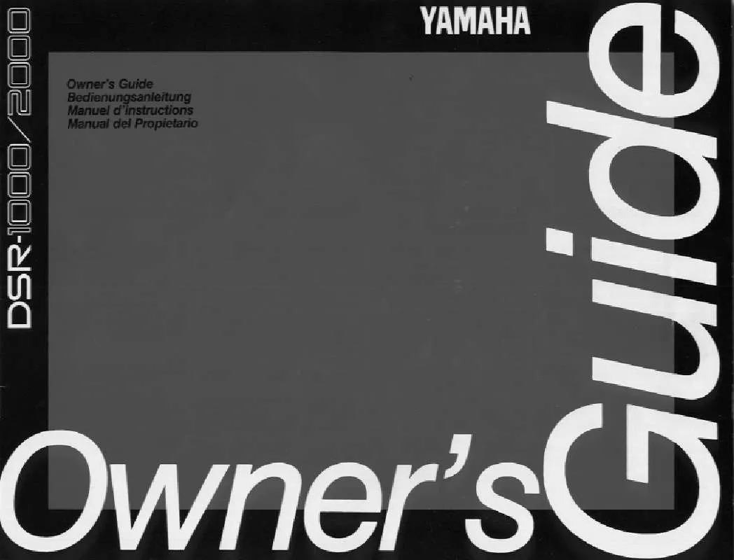 Mode d'emploi YAMAHA DSR-2000-DSR-1000