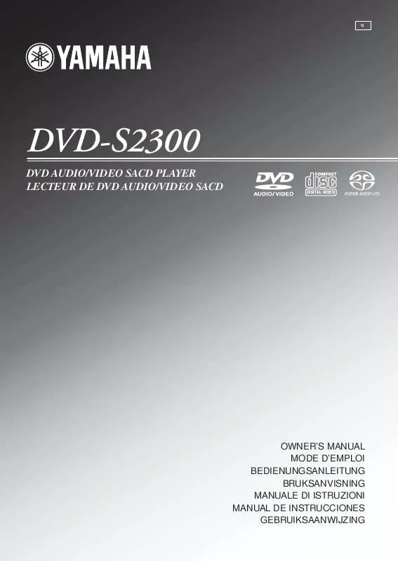 Mode d'emploi YAMAHA DVD-S2300