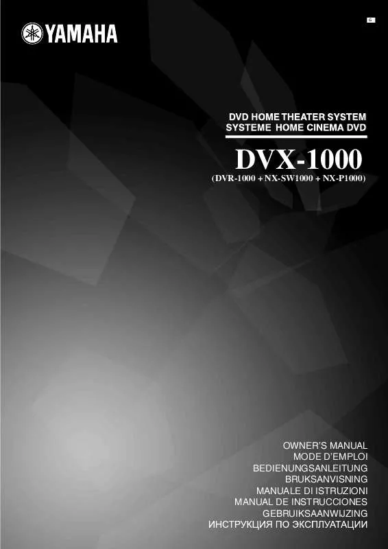 Mode d'emploi YAMAHA DVX-1000