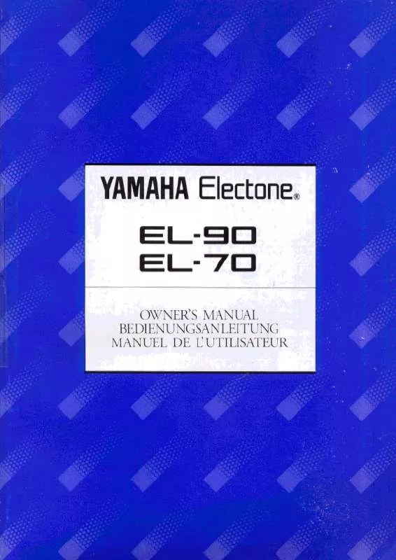 Mode d'emploi YAMAHA EL-90-EL-70