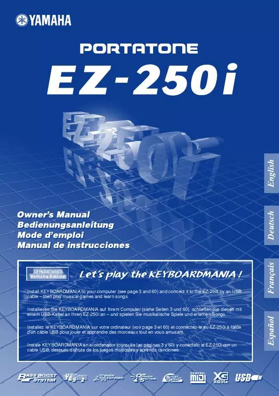 Mode d'emploi YAMAHA EZ-250I