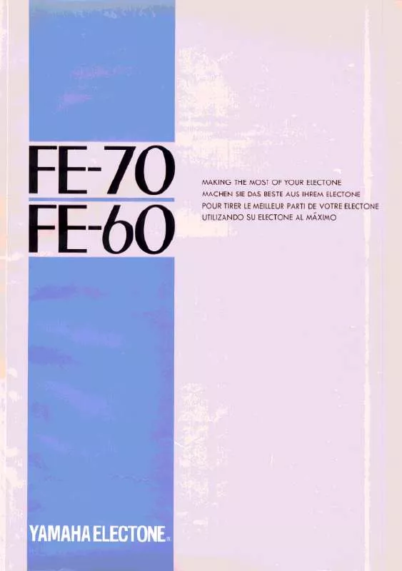Mode d'emploi YAMAHA FE-70-FE-60