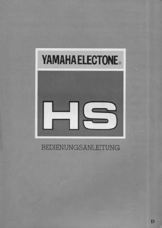 Mode d'emploi YAMAHA HS-8-HS-7-HS-6-HS-5-HS-4