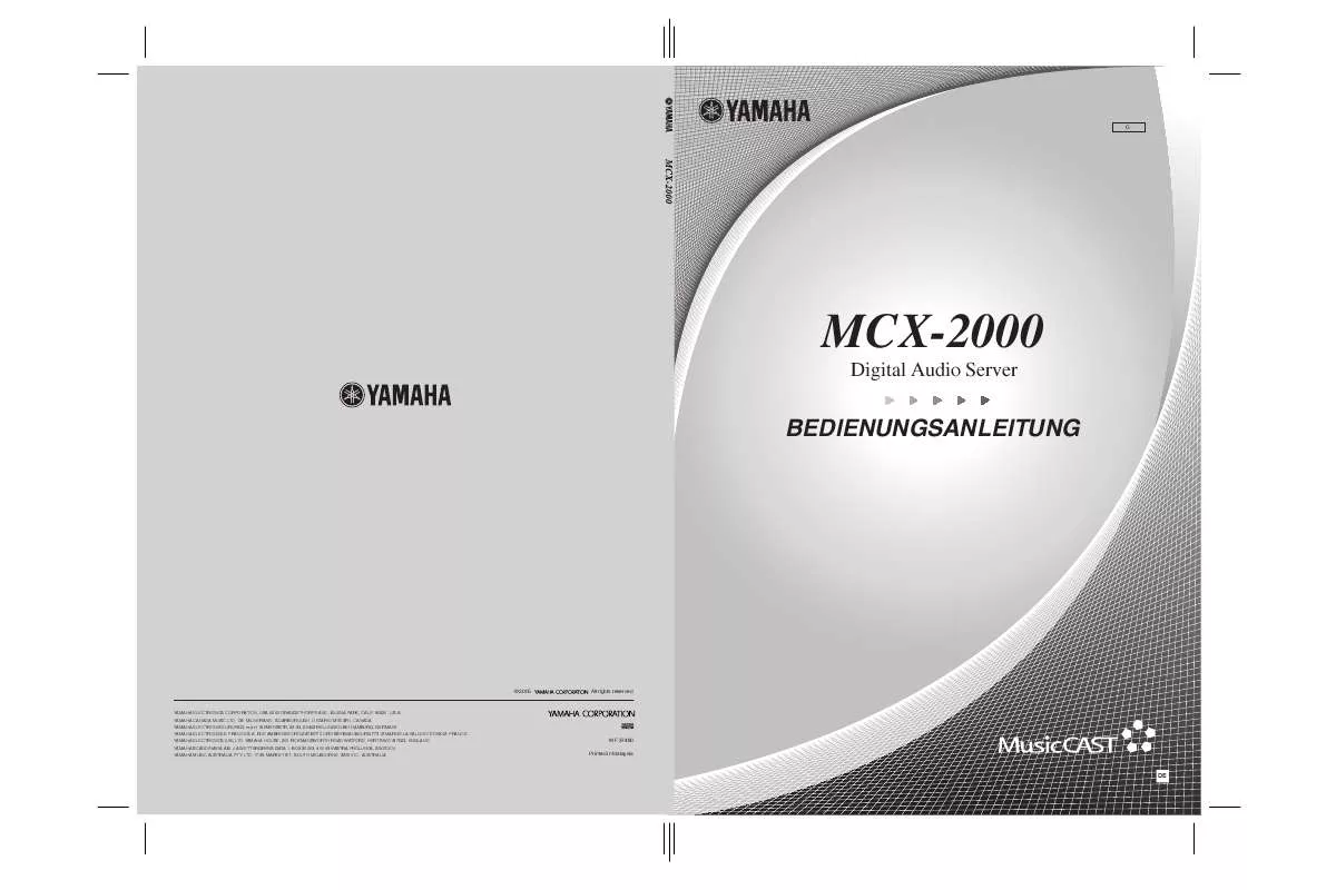 Mode d'emploi YAMAHA MCX-2000