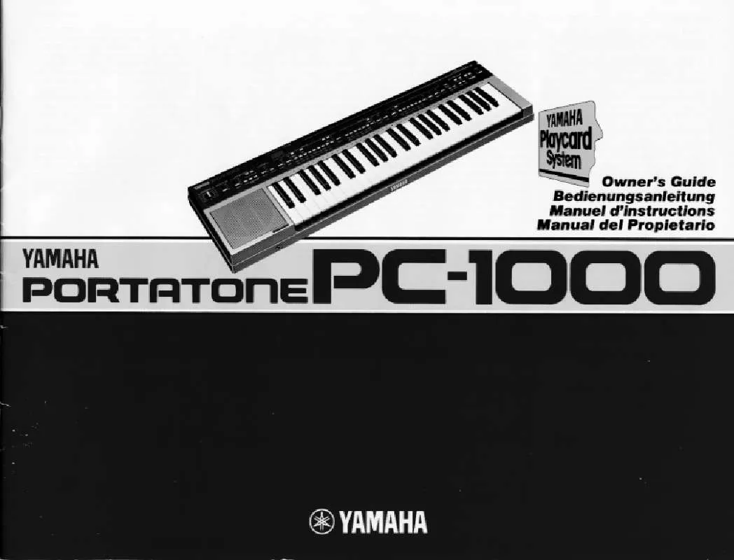 Mode d'emploi YAMAHA PC-1000