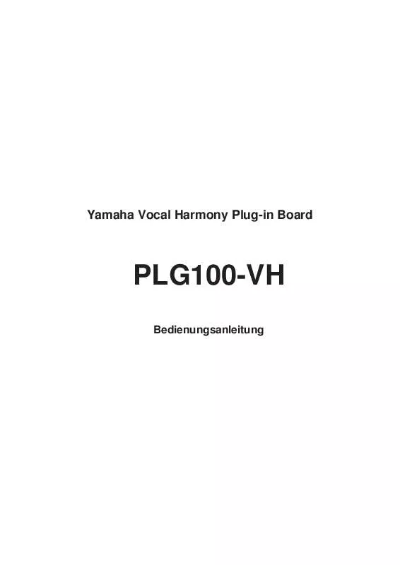 Mode d'emploi YAMAHA PLG100-VH