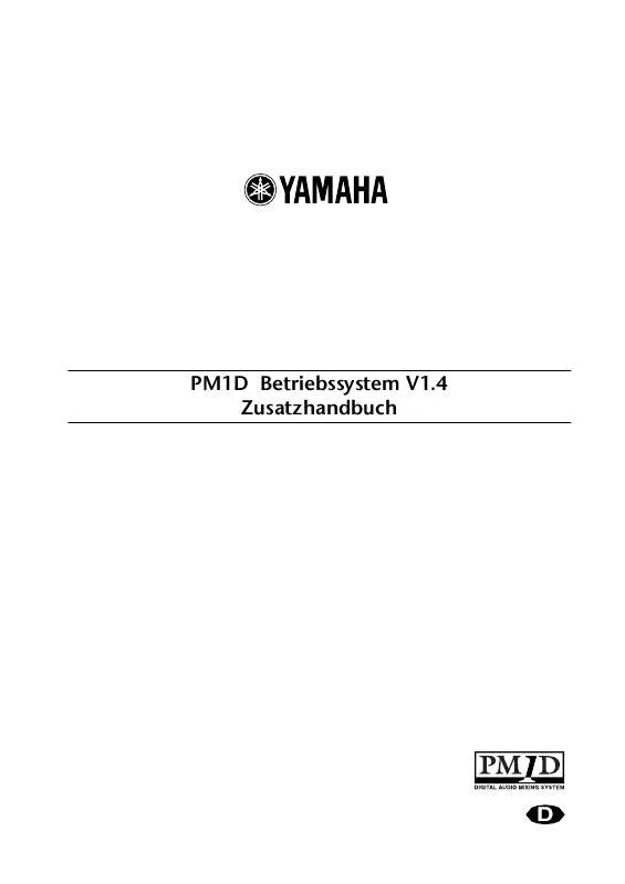 Mode d'emploi YAMAHA PM1D V1.4