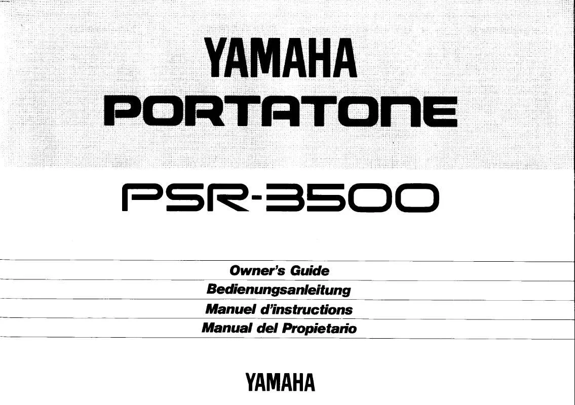 Mode d'emploi YAMAHA PSR-3500