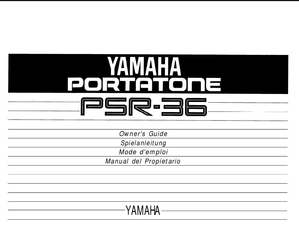 Mode d'emploi YAMAHA PSR-36