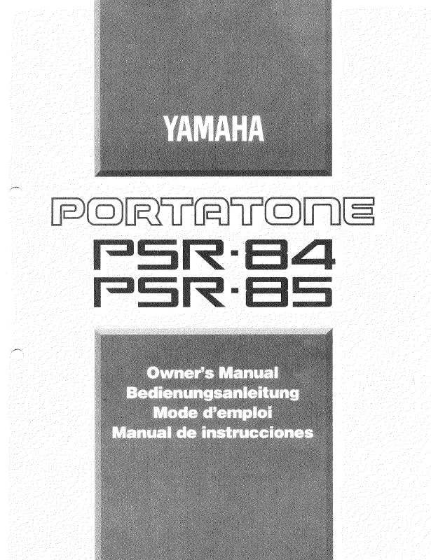 Mode d'emploi YAMAHA PSR-84-PSR-85