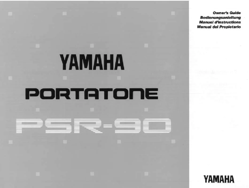 Mode d'emploi YAMAHA PSR-90