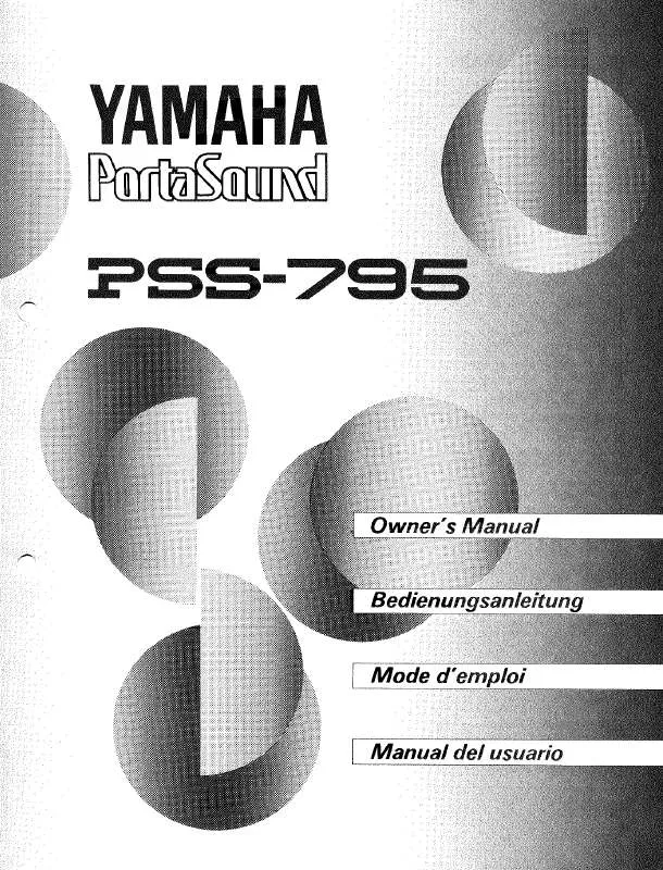 Mode d'emploi YAMAHA PSS-795