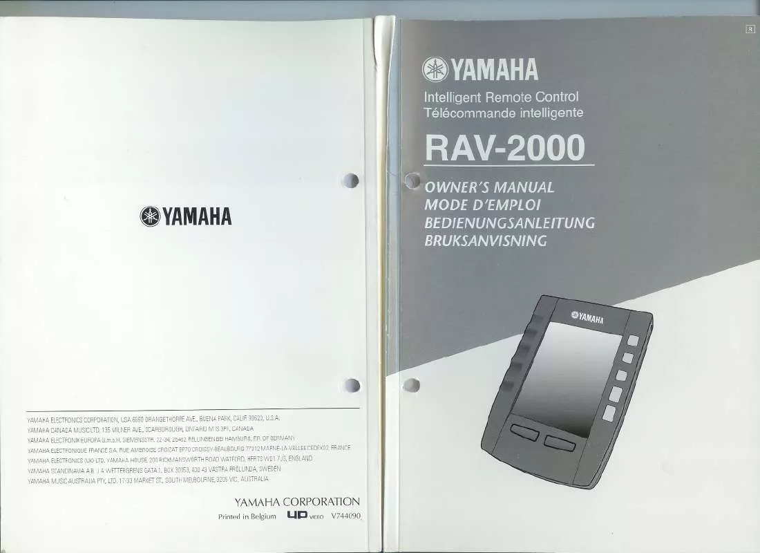 Mode d'emploi YAMAHA RAV-2000
