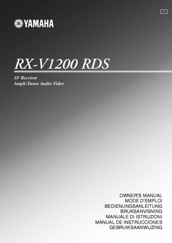 Mode d'emploi YAMAHA RX-V1200RDS