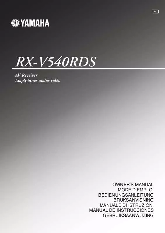 Mode d'emploi YAMAHA RX-V540RDS