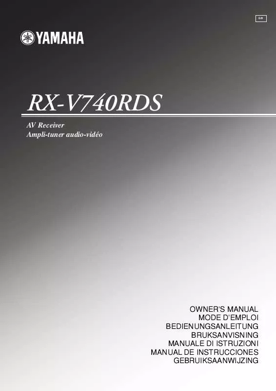 Mode d'emploi YAMAHA RX-V740RDS