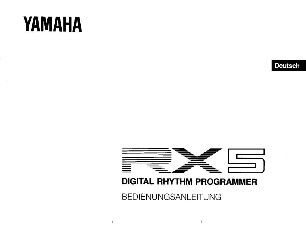 Mode d'emploi YAMAHA RX-5
