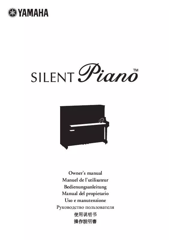 Mode d'emploi YAMAHA SILENT PIANO SG