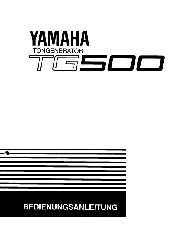 Mode d'emploi YAMAHA TG500