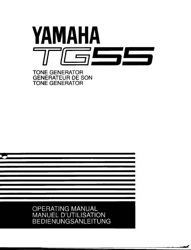 Mode d'emploi YAMAHA TG55