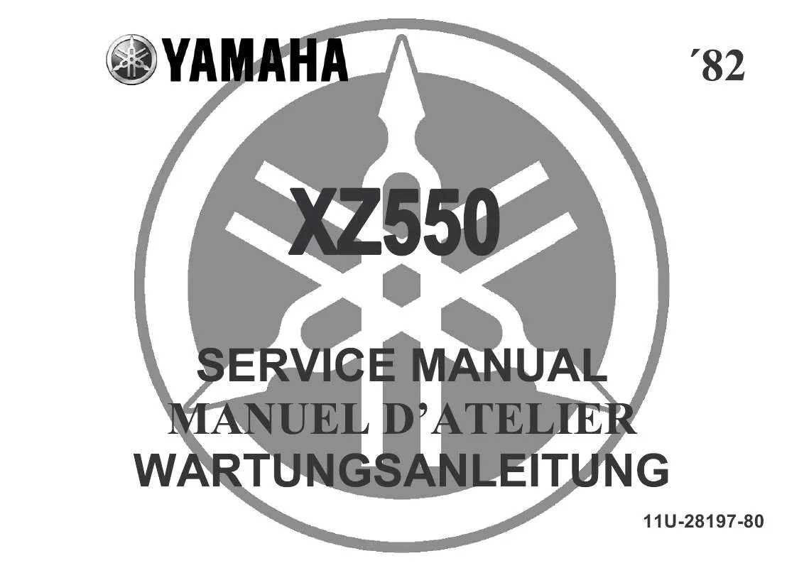 Mode d'emploi YAMAHA XZ550