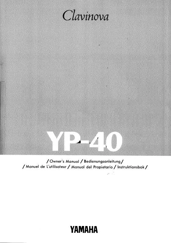 Mode d'emploi YAMAHA YP-40