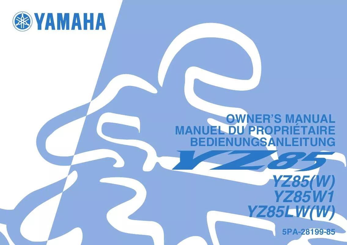 Mode d'emploi YAMAHA YZ85-2007