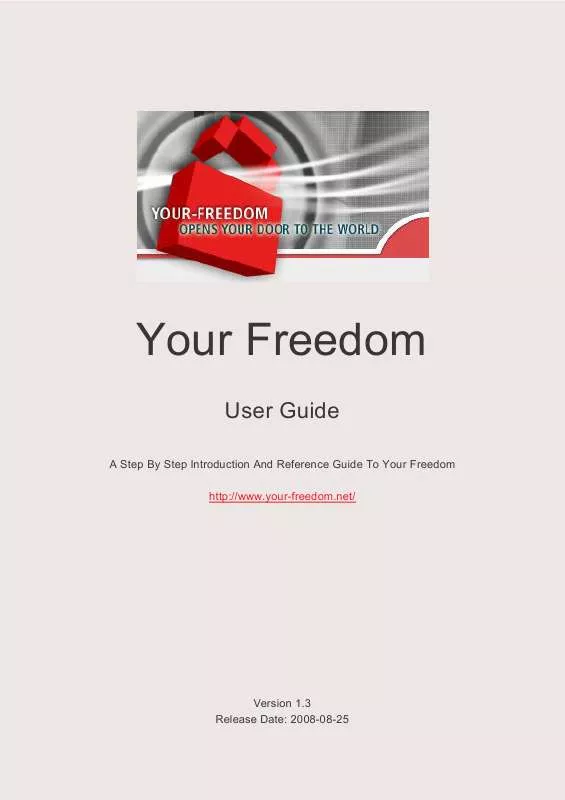 Mode d'emploi YOUR-FREEDOM YOUR FREEDOM_E
