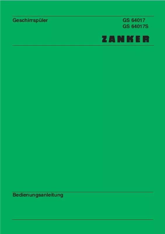 Mode d'emploi ZANKER GS64017