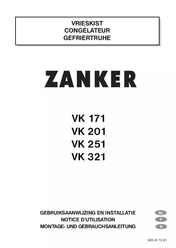 Mode d'emploi ZANKER VK171