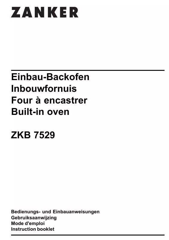 Mode d'emploi ZANKER ZKB7529X