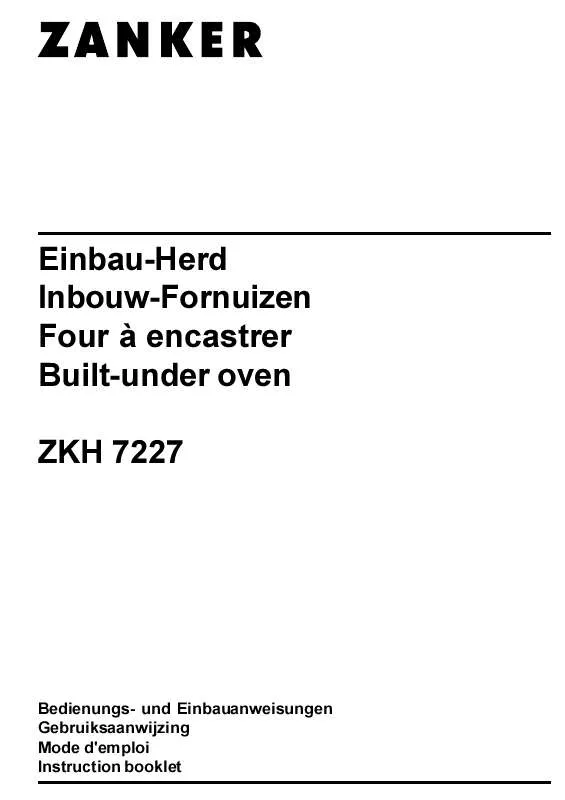 Mode d'emploi ZANKER ZKH7227X