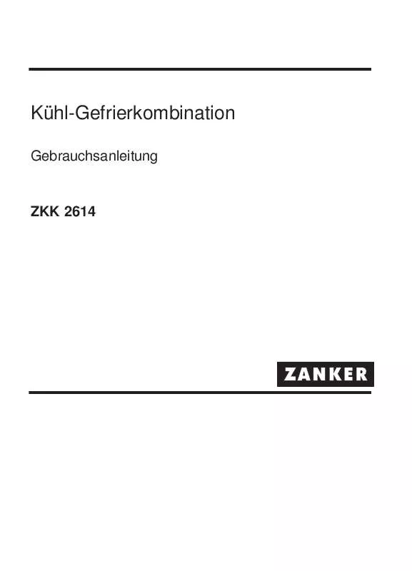 Mode d'emploi ZANKER ZKK2614