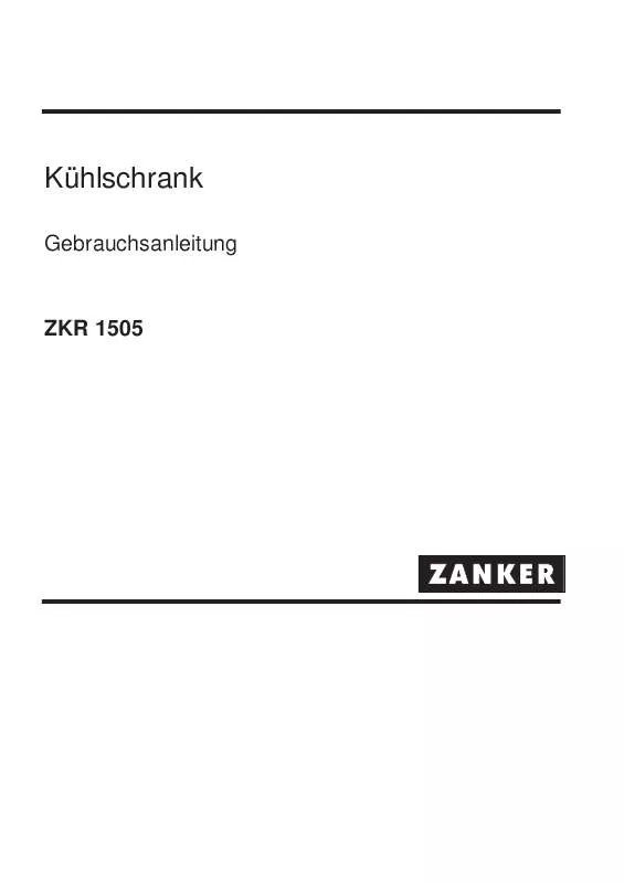 Mode d'emploi ZANKER ZKR1505